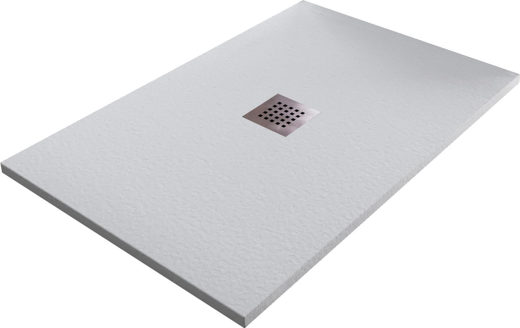 Piatto Doccia in Pietra 80x90 cm Bonussi Ardesia Stone Central Grigio