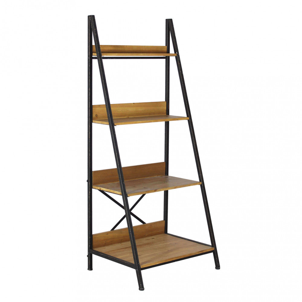 Mobile Basil 62x49,5x147 h cm in Truciolare bilaminato Marrone