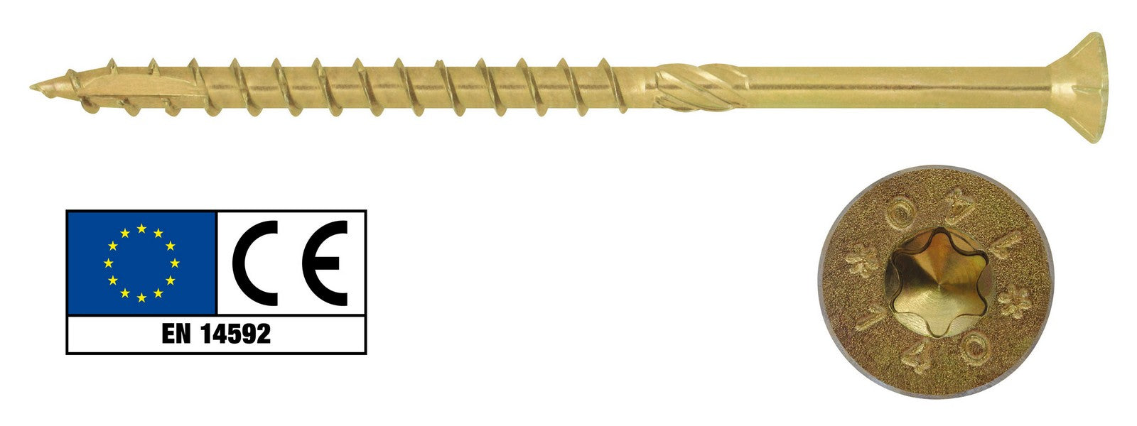100pz viti portanti x legno testa svasata piana torx diametro 6 mm lunghezza 100 mm cod:ferx.10353