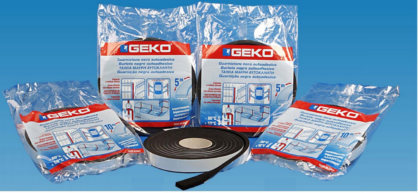 15pz parafreddo profilo imperm. 20x5 mm da 10 m nero cod:ferx.11495