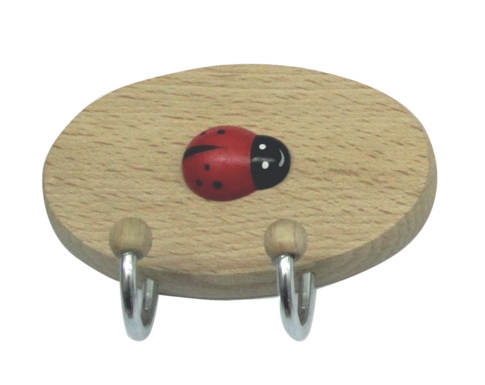 10pz gancio adesivo "coccinella" 2 posti cod:ferx.15670