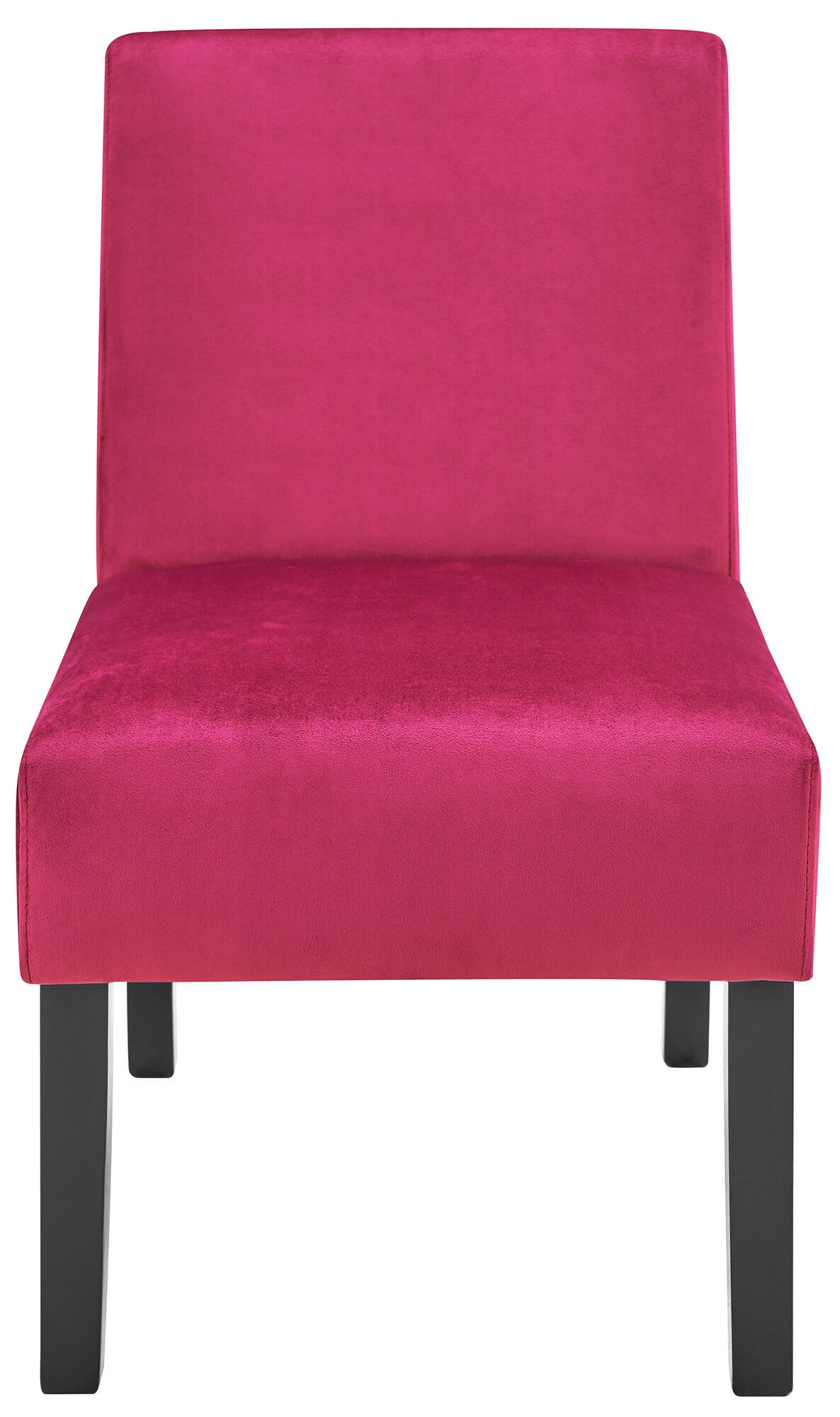 Sedia Imbottita in Tessuto Vellutato Motti Deva Rosso Porpora