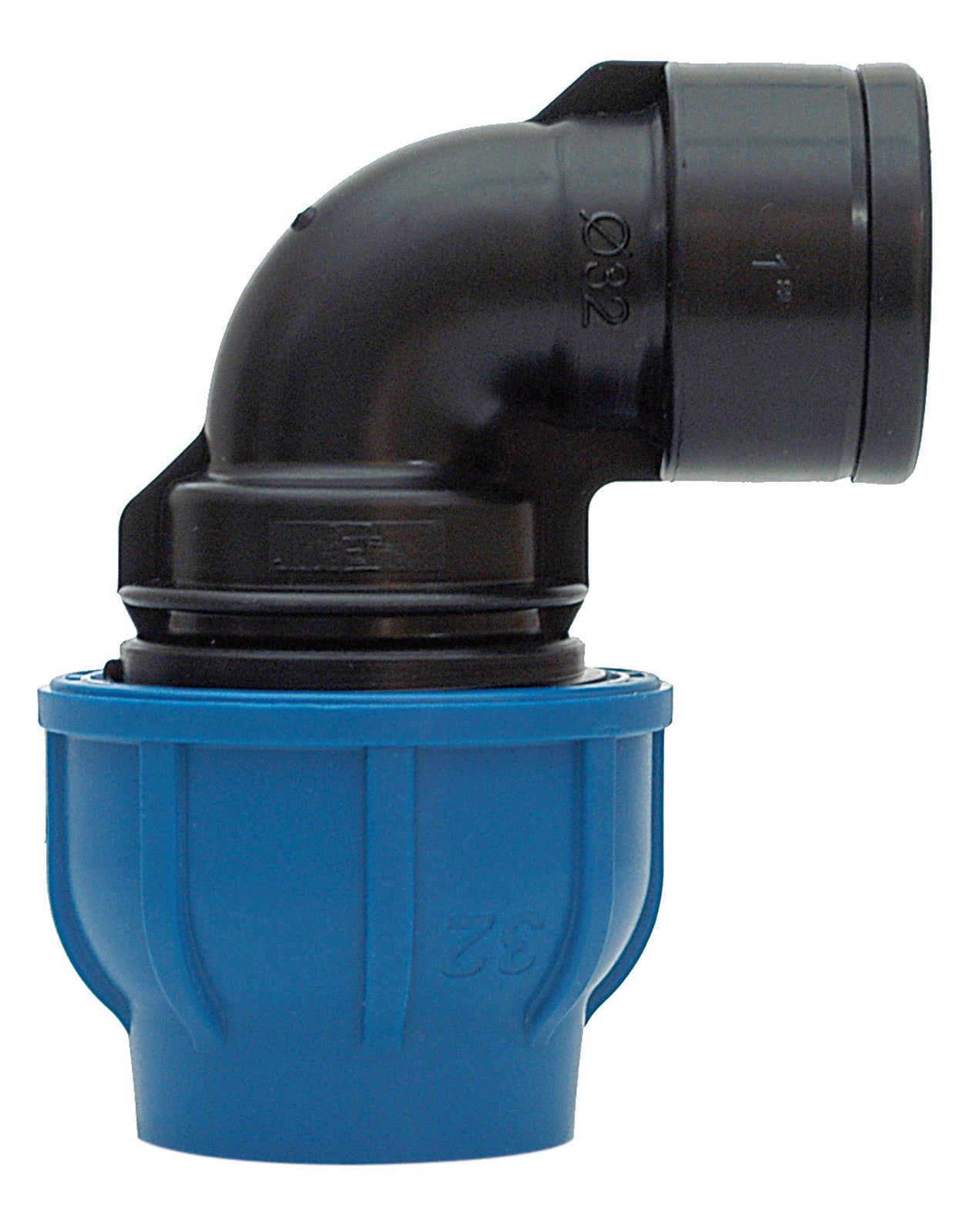 10pz raccordo nylon gomito femmina 25mmx3/4 f cod:ferx.25236