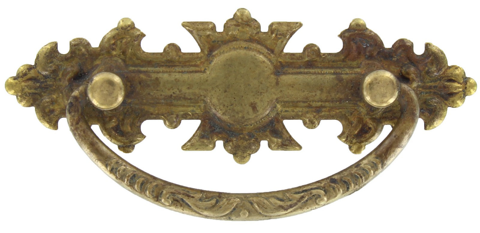 25pz maniglia antichizzata art.06305 mm.114x50 ottone antico cod:ferx.26054