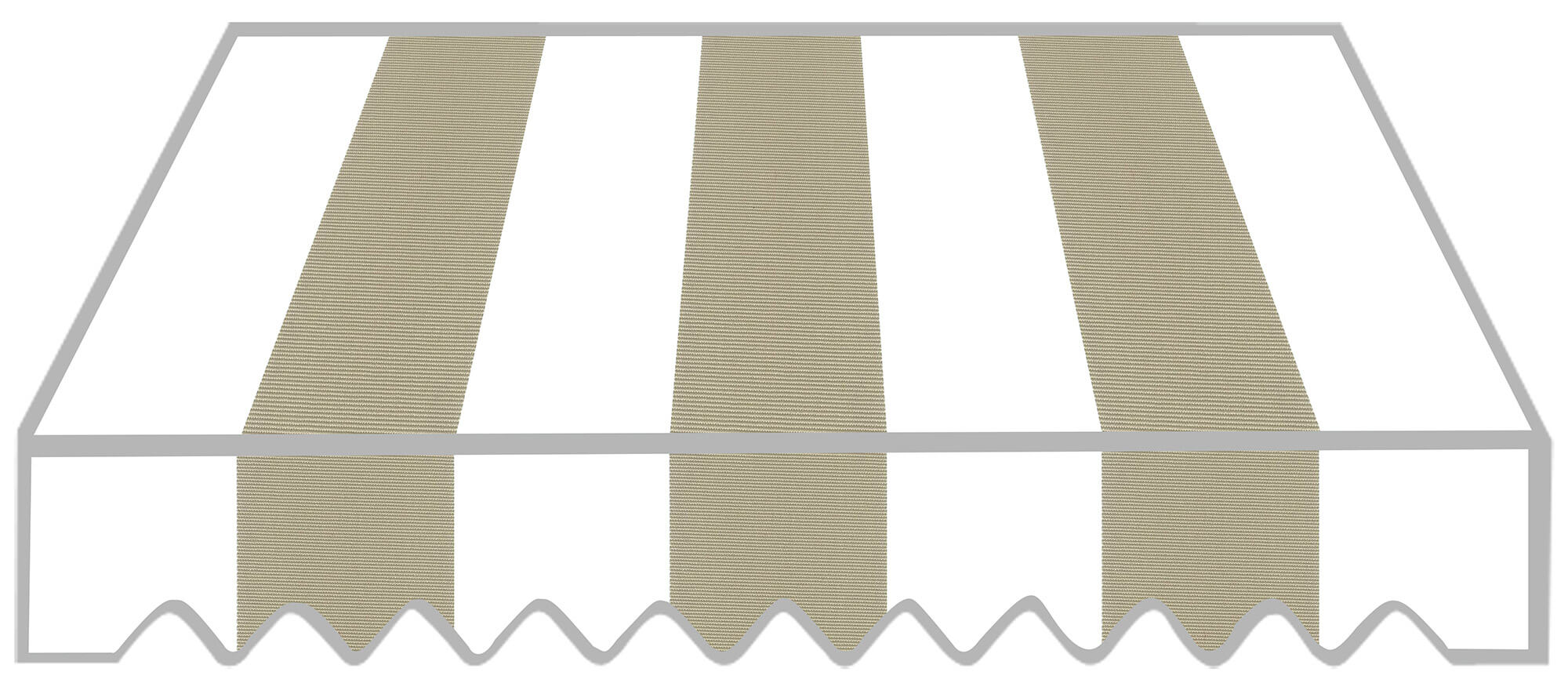 Tenda da Sole a Caduta 2x2,5m Tessuto in Poliestere Disegno P2004