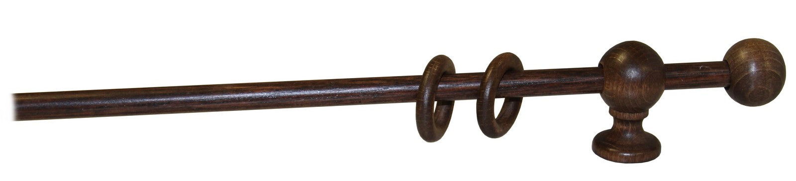 bastone a strappo d 23 mm noce 180 cm con supporti cod:ferx.30016
