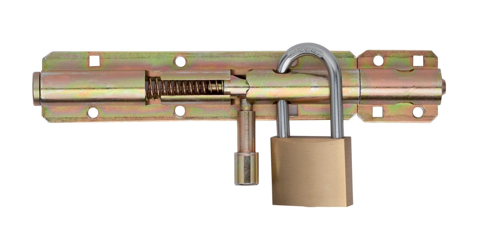 2pz catenaccio automatico per lucchetto tondo zincato mm.195 cod:ferx.30181