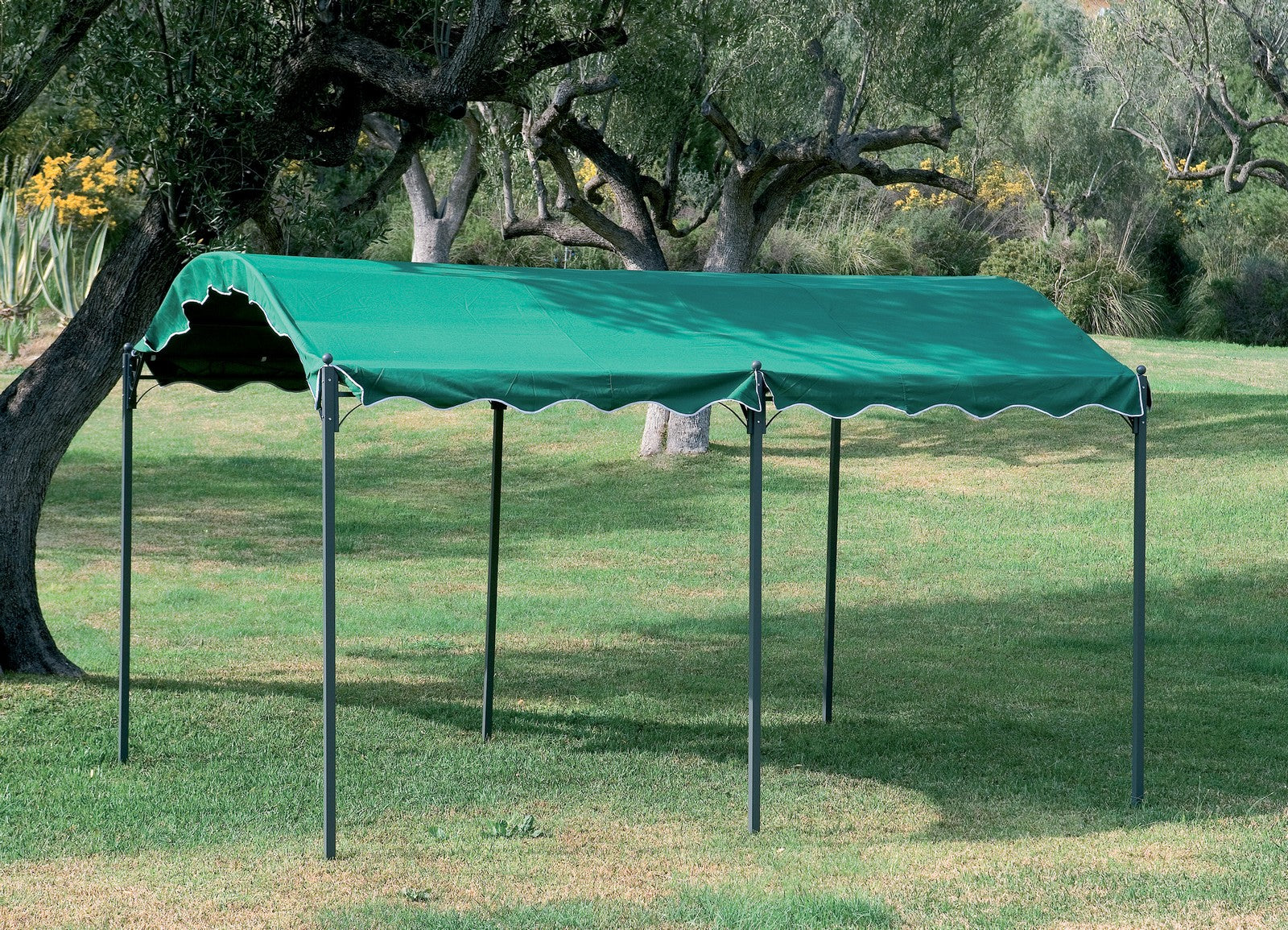 gazebo in metallo "carport" verde mt.3x4 cod:ferx.37908