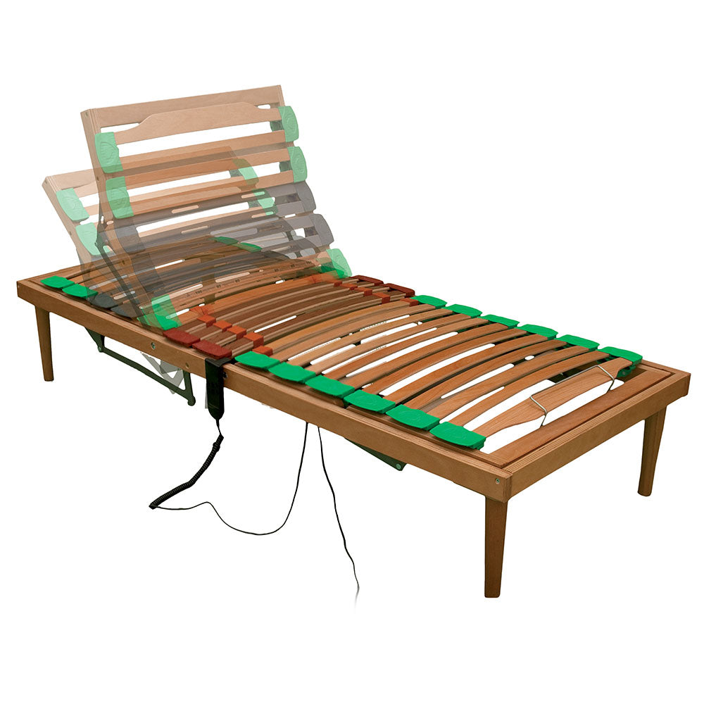 Rete ATP Motorizzata a Doghe 120x190 cm in Faggio Naturale 38 mm Dormidea Oceano