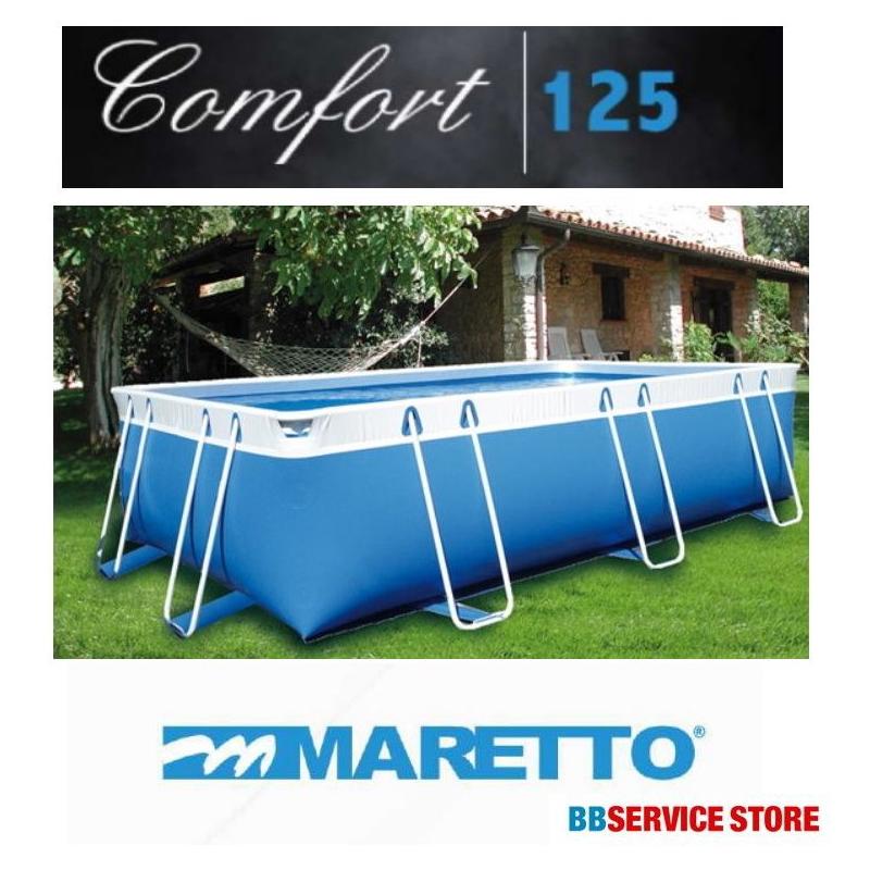 Piscina Rettangolare Maretto ESSENZIALE M - Dimensioni 2,00 X 4,50 H 1,25 + Kit Filtrazione