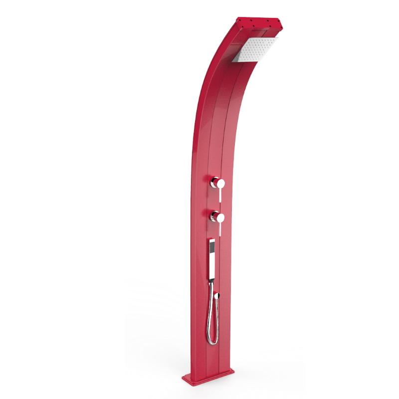 Doccia Solare In Alluminio Dada 40 Litri Con Miscelatore E Doccetta Mobile Colore Rossa Cv-D340/3027