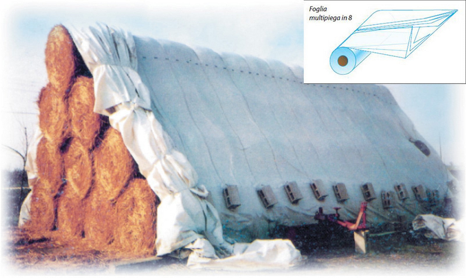 86kg polietilene bianca/nera h.100x800 spessore 0,20 mm cod:ferx.50222