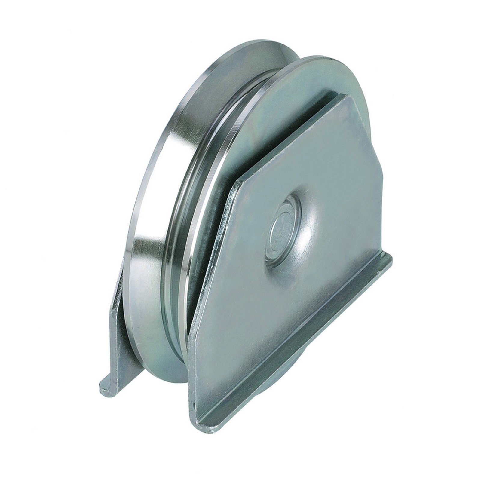 pl pl ruota x cancello con supporto in acciaio zincato a 1 cuscinetti mm. 80 cod:ferx.53974