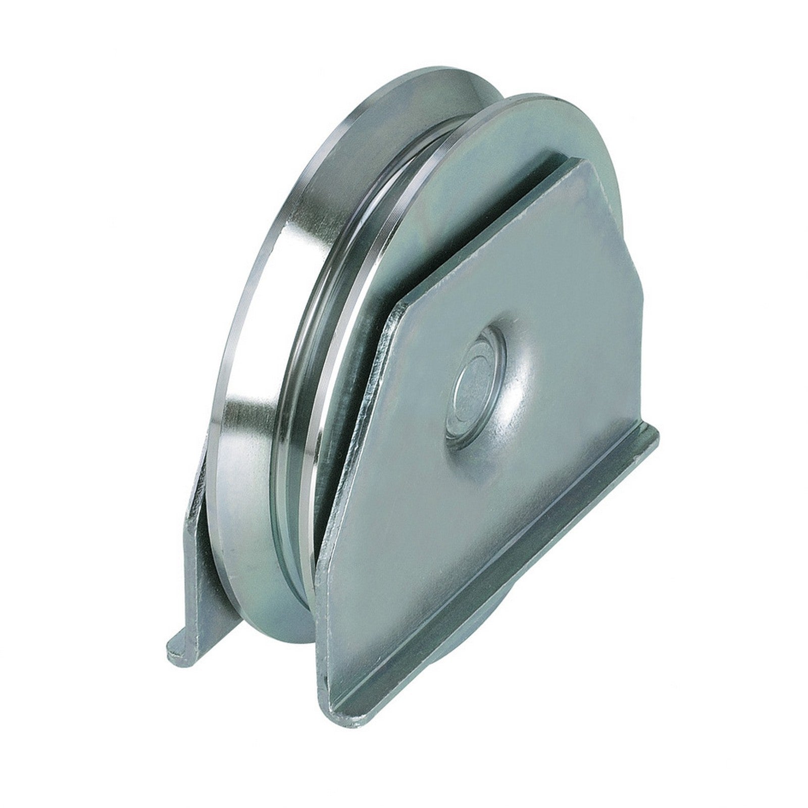pl pl ruota x cancello con supporto in acciaio zincato a 1 cuscinetti mm.100 cod:ferx.53975
