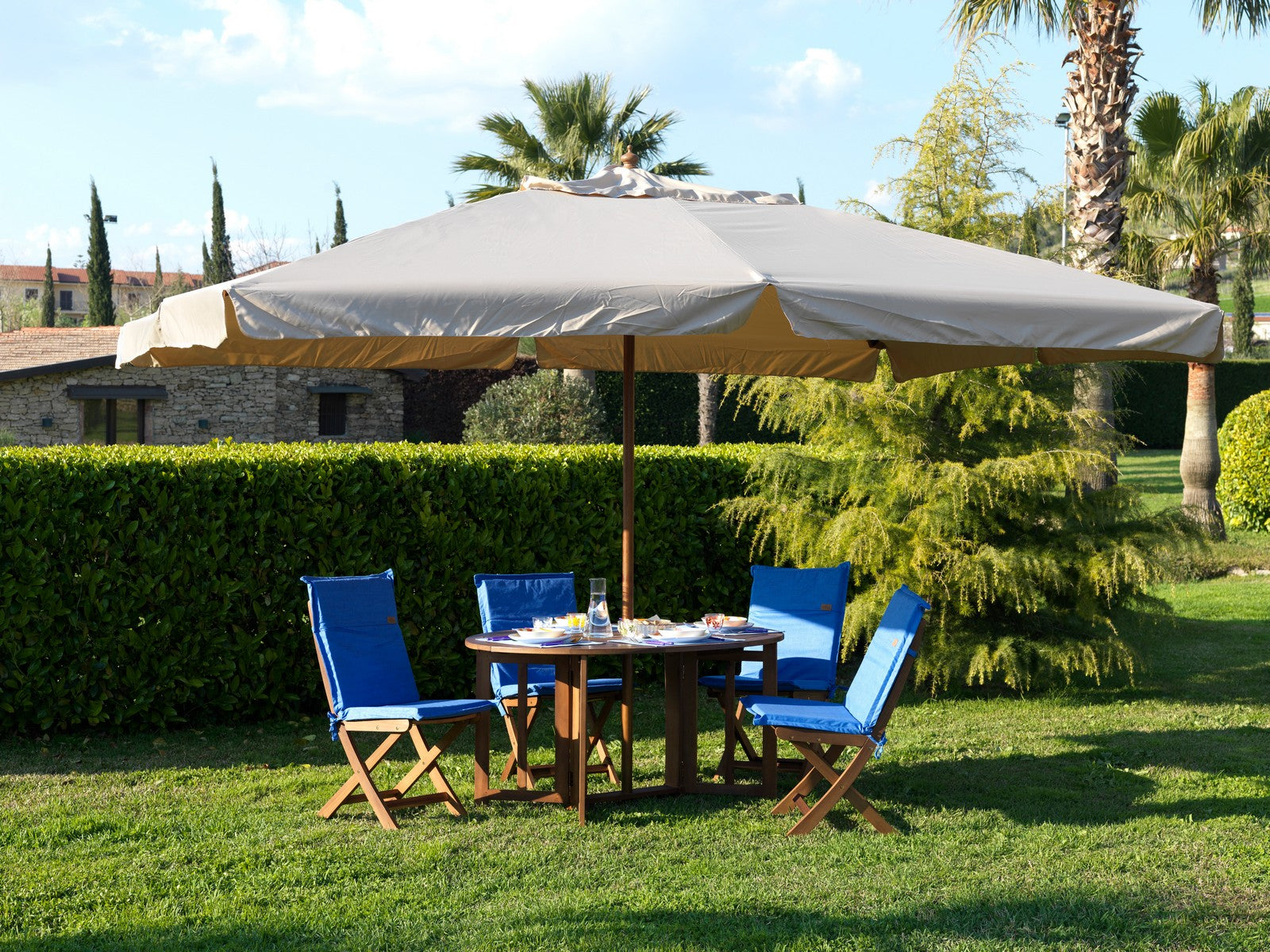 ombrellone in legno "island" cm.300x400-8-48 cod:ferx.57343