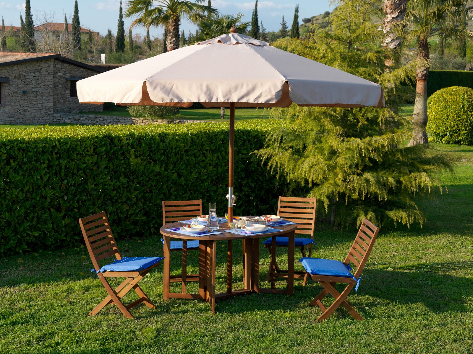 ombrellone in legno "island"diametro. 300-8-38 cod:ferx.57344