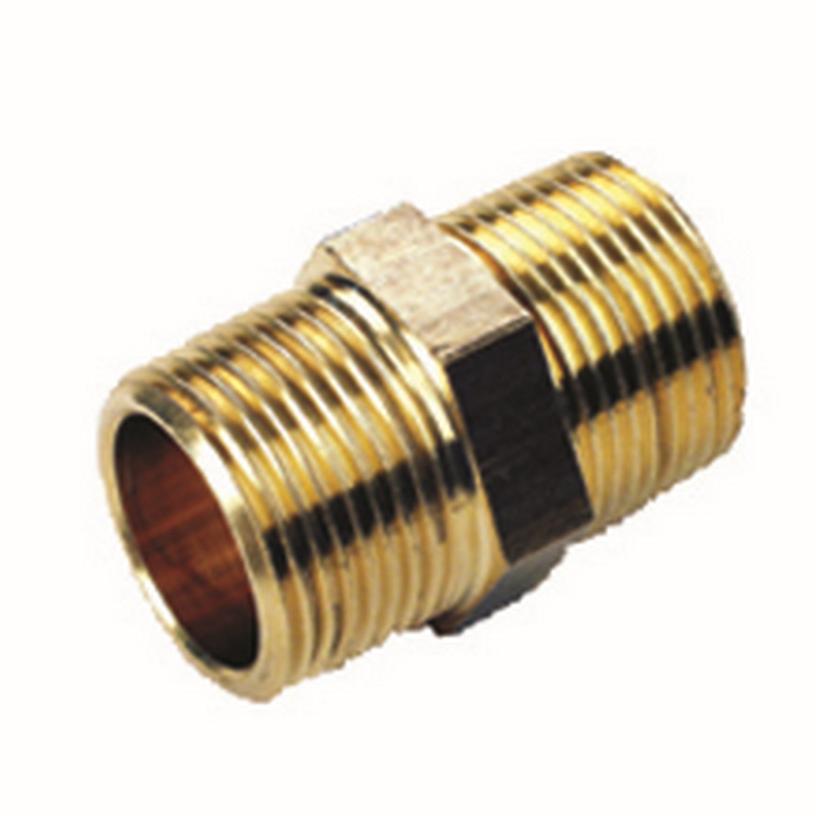 10pz idraulica viti doppie art. 280 gr.1/2 in ottone giallo cod:ferx.84078