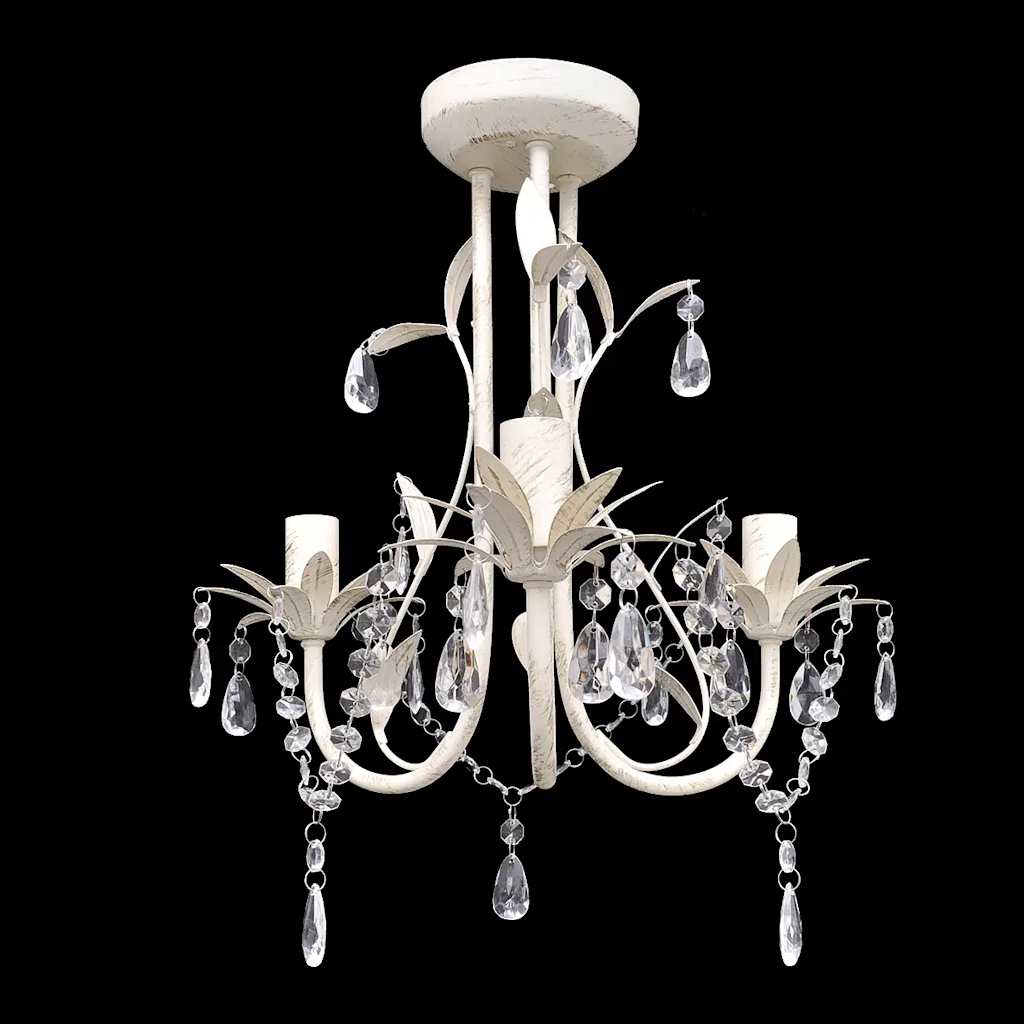 Lampadario da Soffitto Cristallo Elegante Bianco cod mxl 53049
