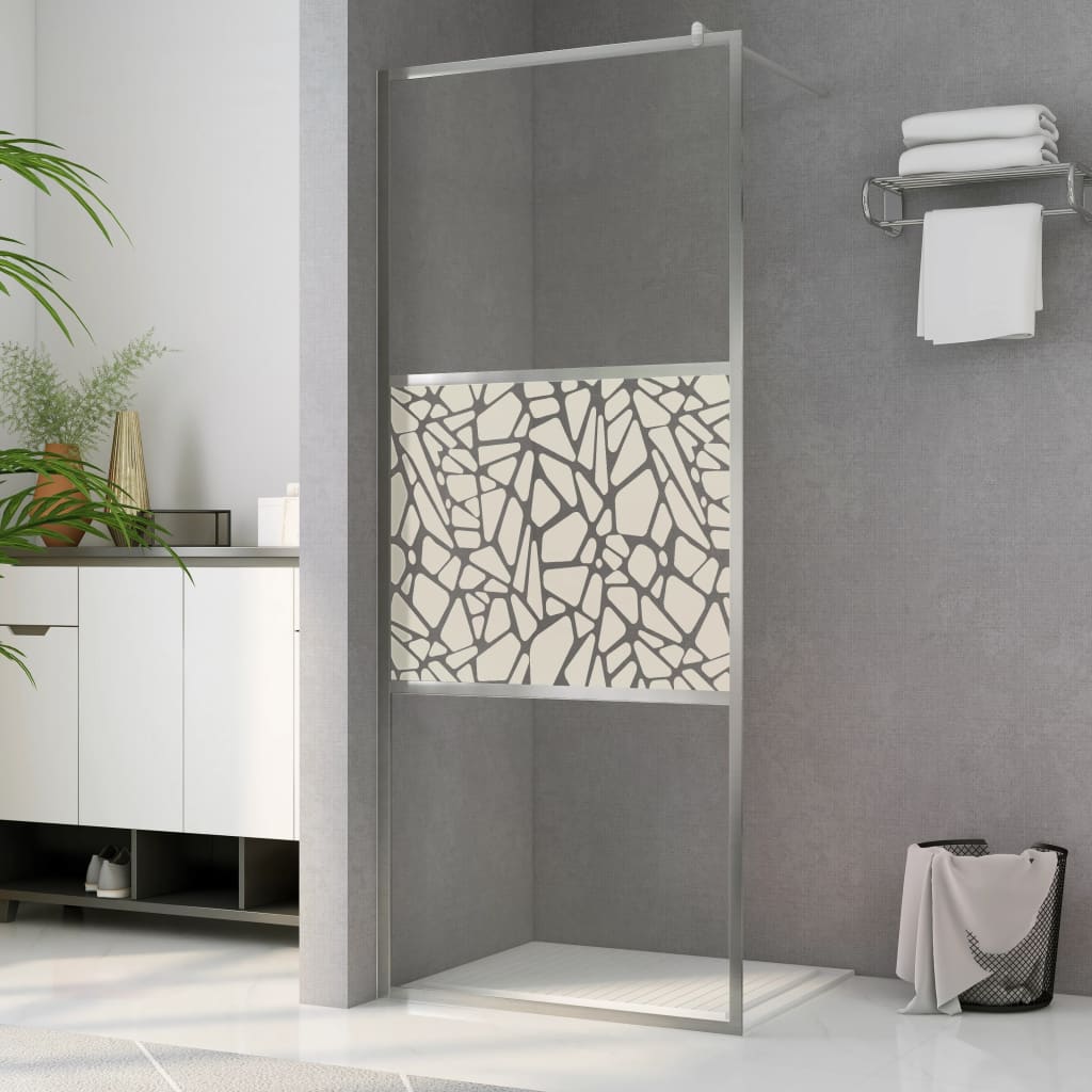 Parete per Doccia Walk-in in Vetro ESG Design Pietra 115x195 cm cod mxl 57577