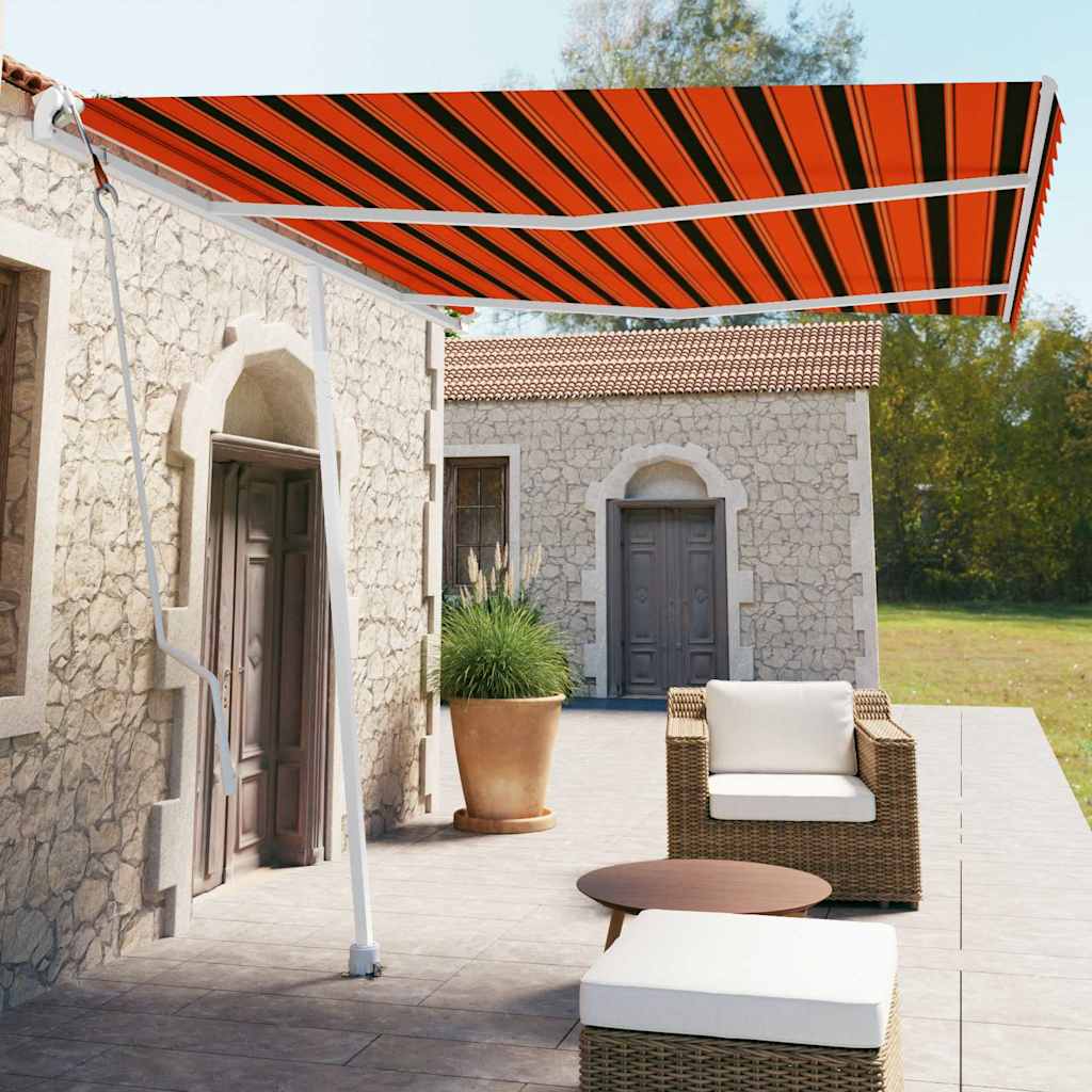 Tenda da Sole Automatica Autoportante 350x250cm Arancio Marrone cod mxl 43774