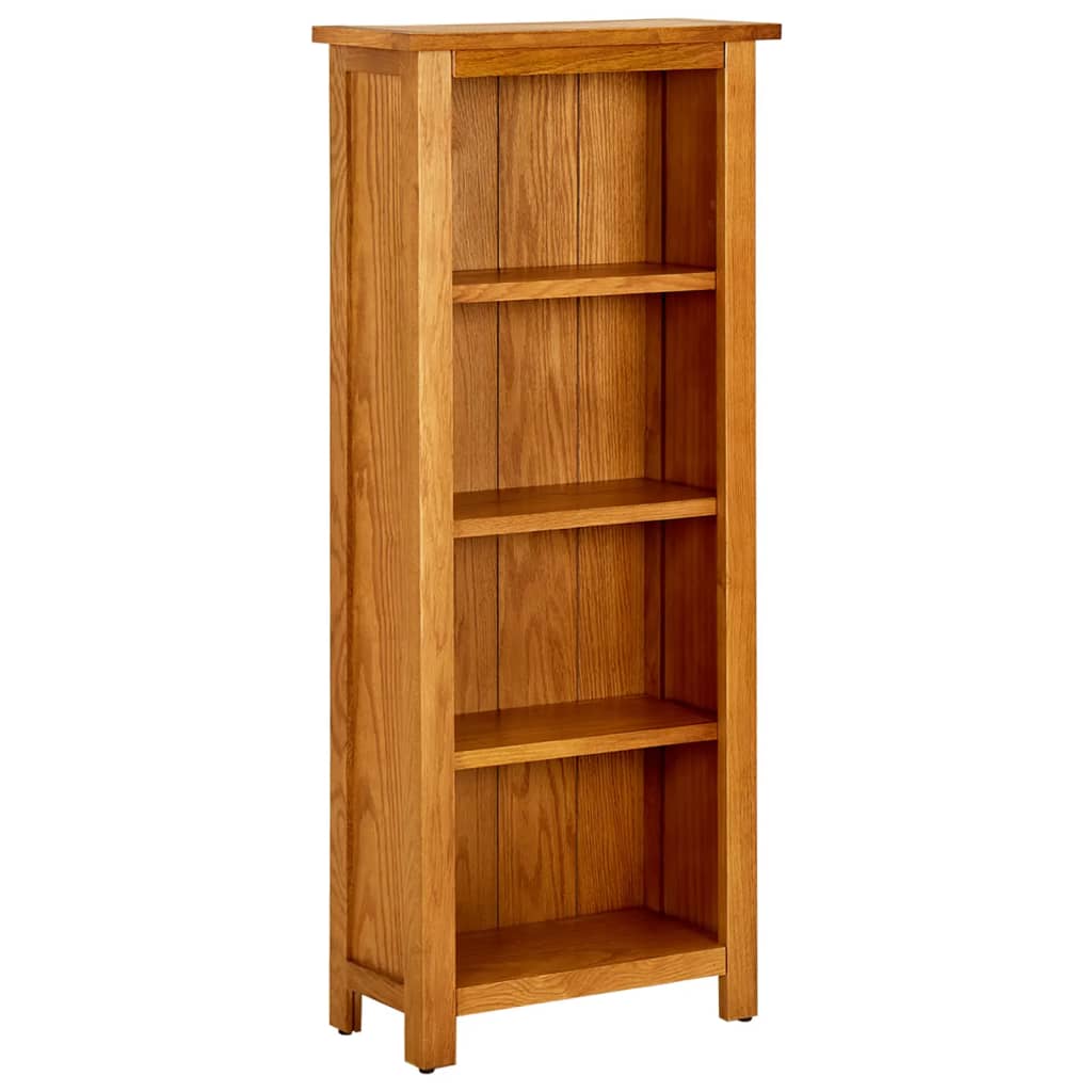 Libreria a 4 Ripiani 45x22x110 cm in Legno Massello di Rovere cod mxl 65873