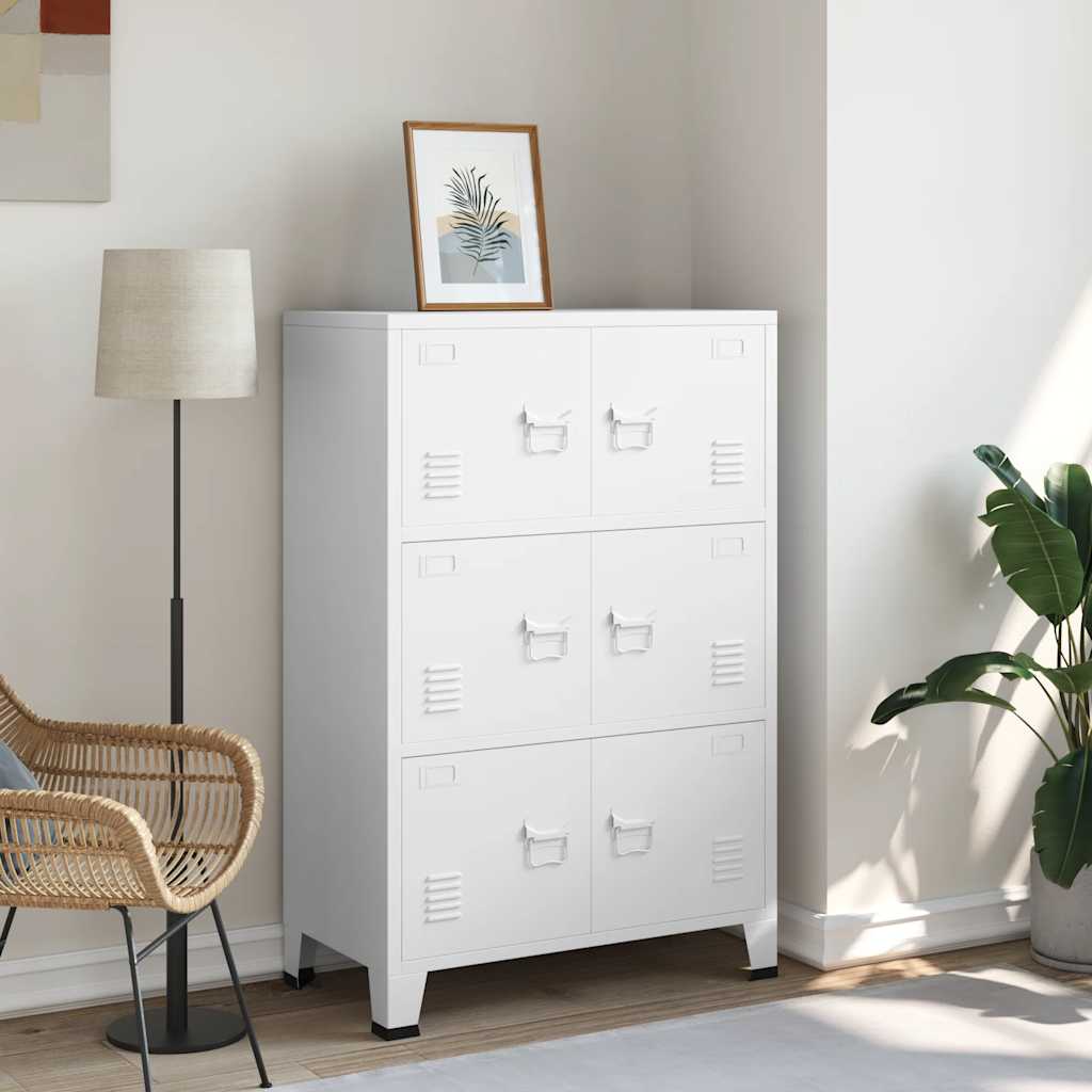 Armadio Classificatore Industriale Bianco 75x40x115 cm Metallo cod mxl 46345