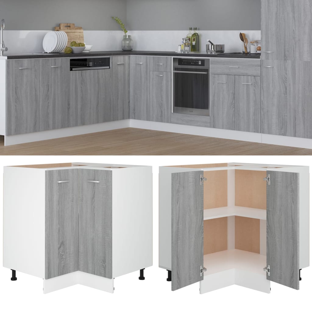 Armadietto Cucina Grigio Sonoma 75,5x75,5x80,5 cm in Legno cod mxl 68663