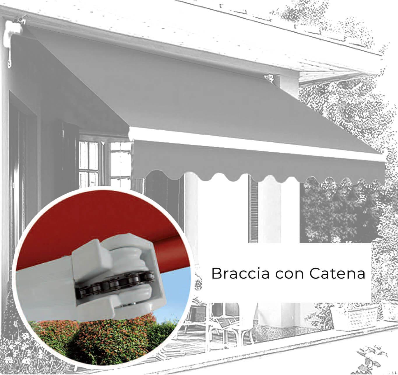 Tenda da Sole Barra Quadra 300x200 cm Tessuto in Acrilico Masi Riga Gialla