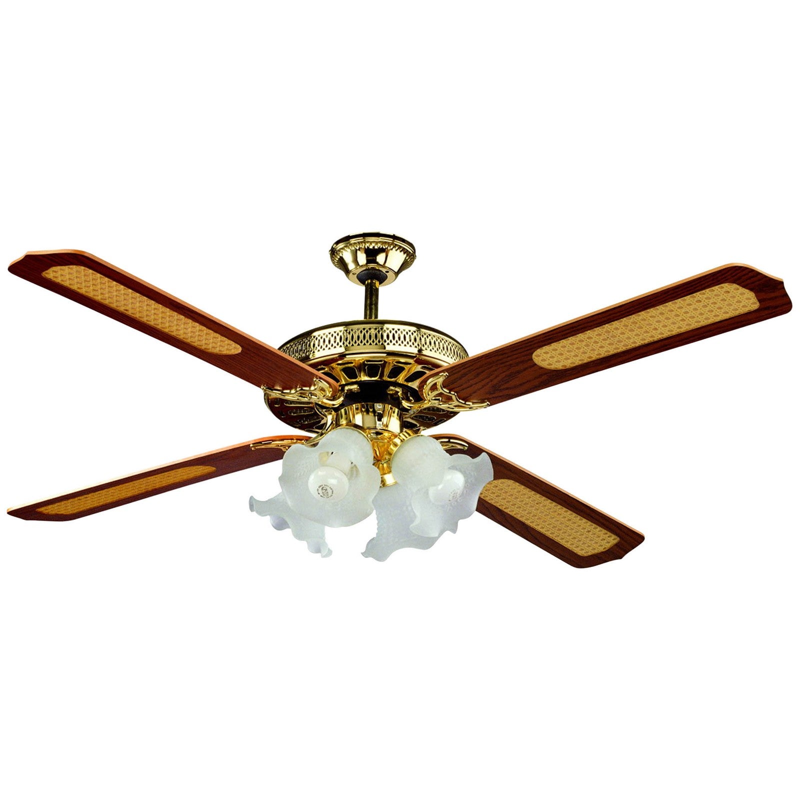 ventilatore a soffitto con telec+4 luci old america cod:ferx.95198