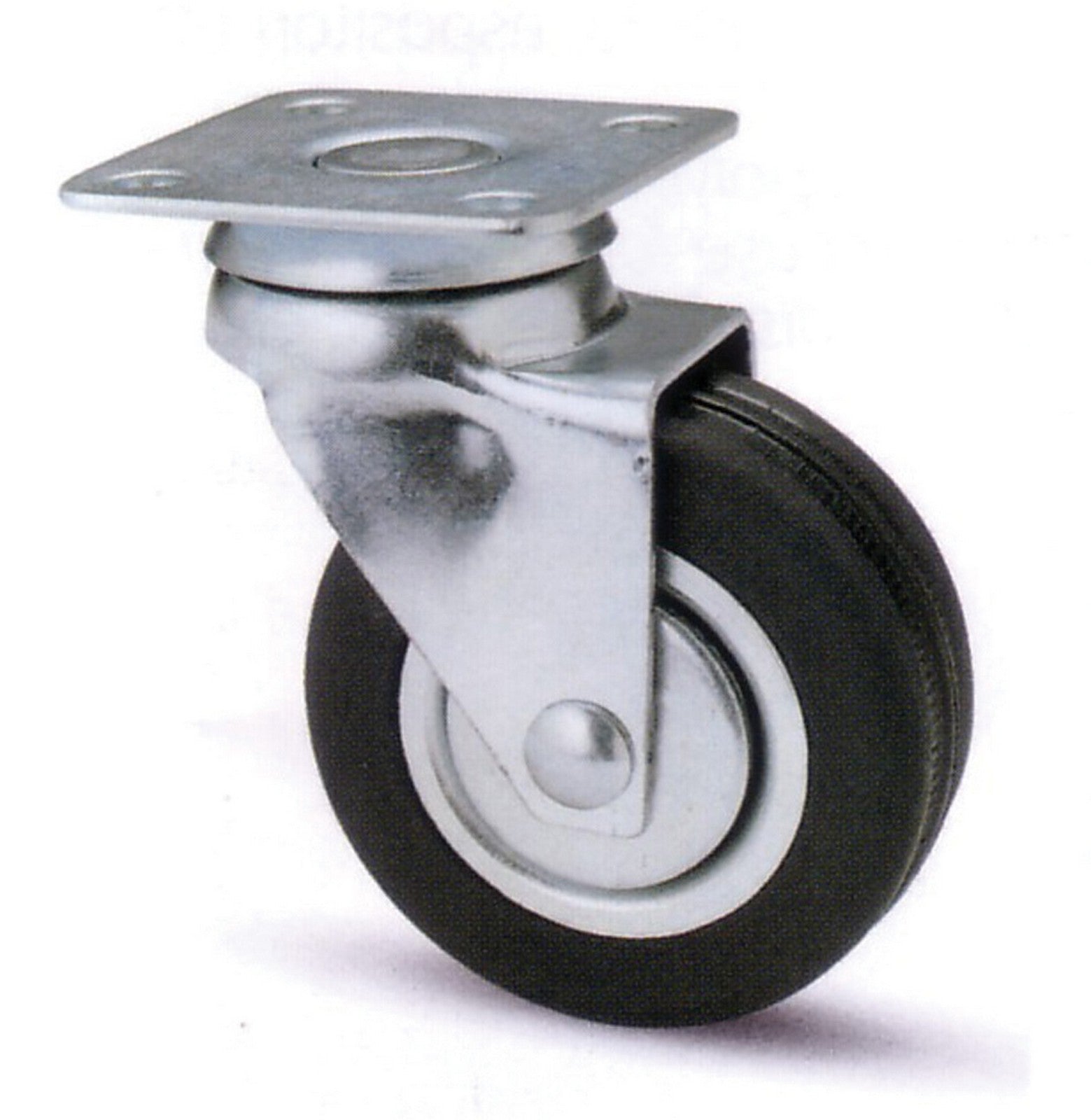 8pz ruota per mobile in gomma ø 60 con piastra in acciaio con freno cod:ferx.95291