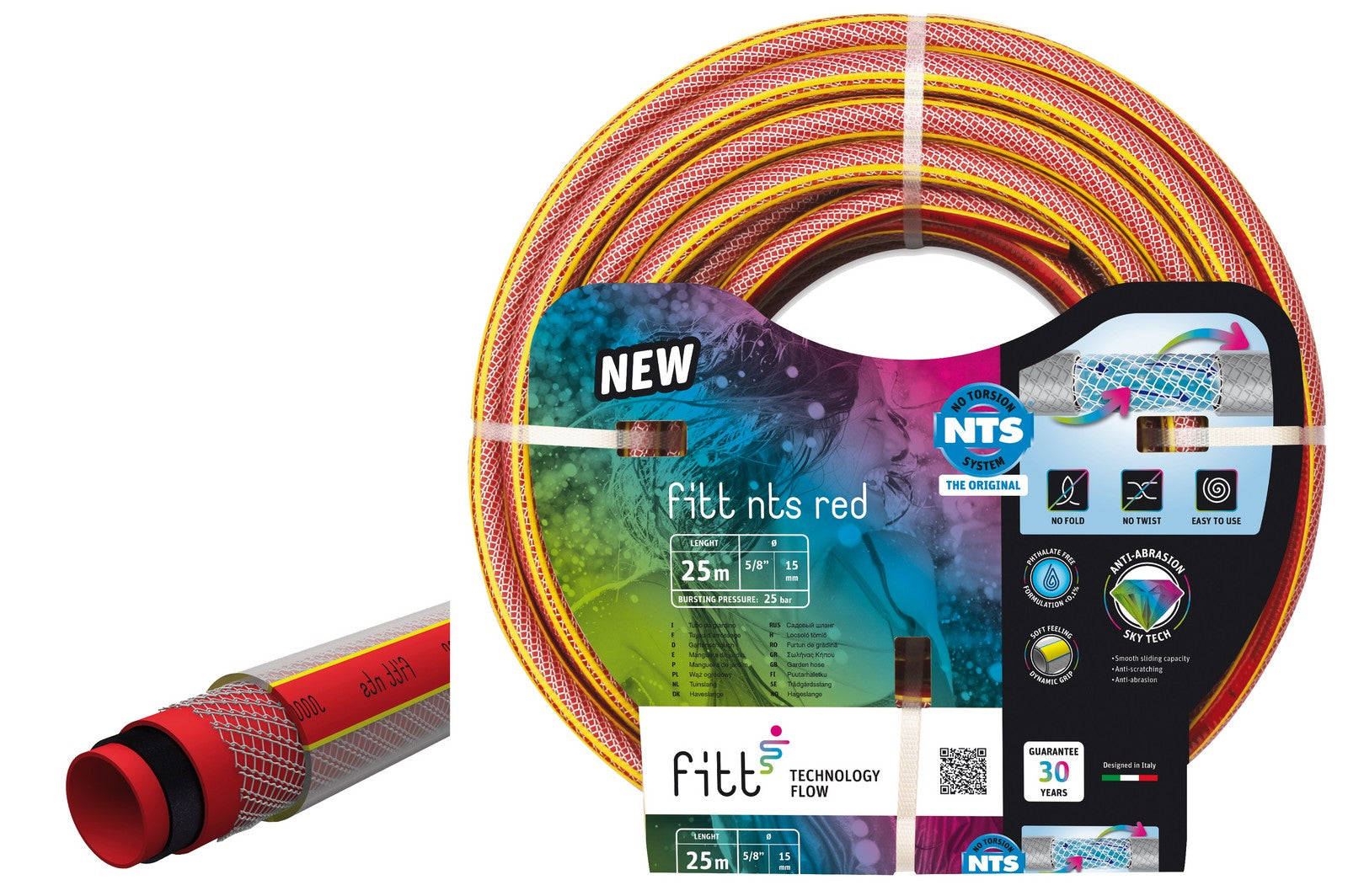 1 pz tubo magliato no torsion system red 3/4x25mt. cod:ferx.95445