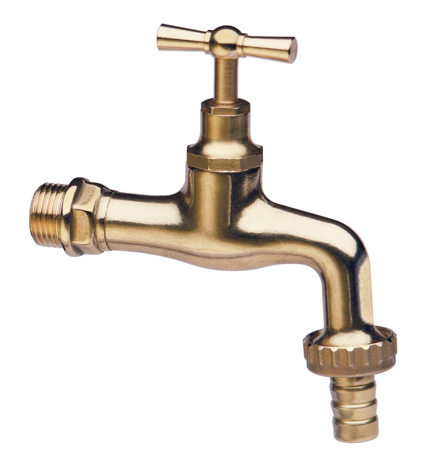 pl pl rubinetto ottone lucido 1/2" con portagomma cod:ferx.96184