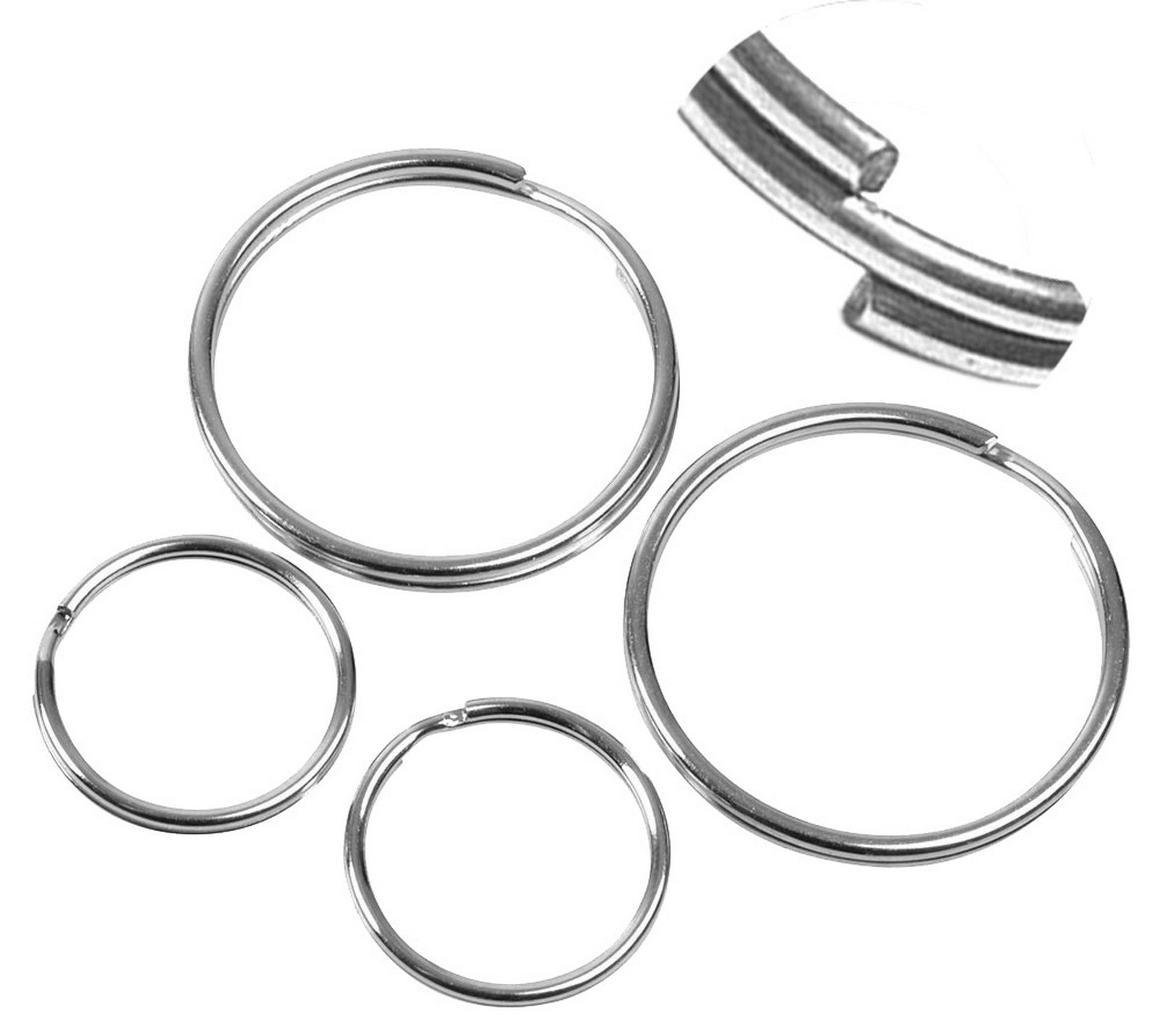 200pz anello portachiavi light in acciaio diametro 20 mm cod:ferx.98232