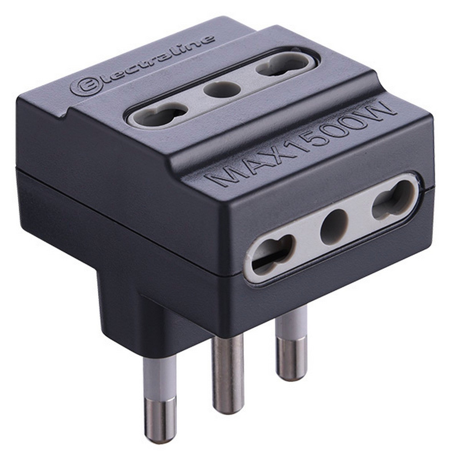 25pz adattatore triplo 16a-3 prese bipasso nero figura 10 cod:ferx.98615