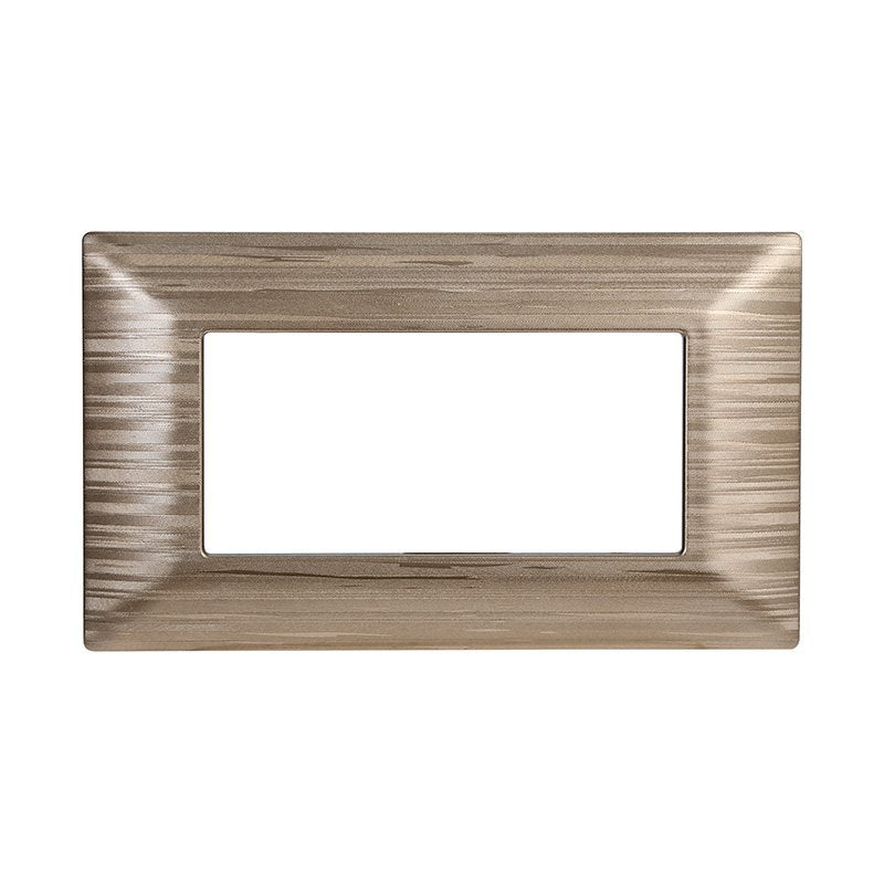 ETTROIT Placca Plastica Serie Solar 4P Colore Oro Satinato Compatibile Con Bticino Matix