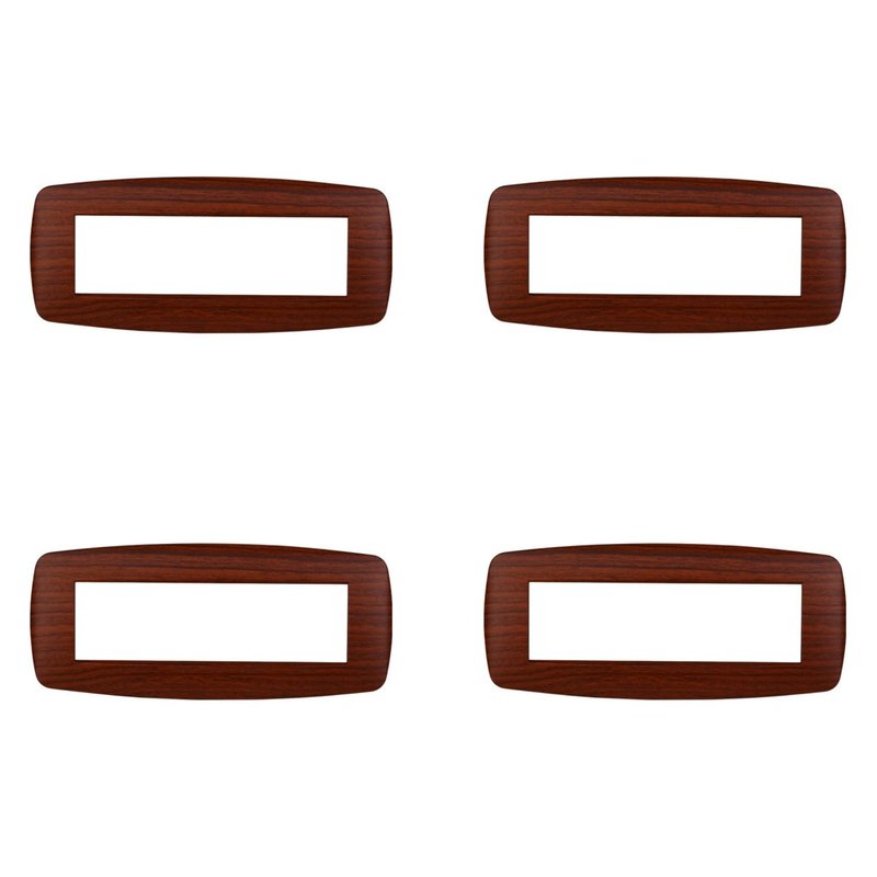 ETTROIT Placca Slim Serie Space 7P Colore Radica Compatibile Con Bticino Living Light