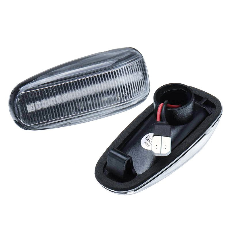 Kit Freccia Laterale a Led Side Marker Lente Trasparente Luce Arancione Per Mercedes Benz E W210 C W202 CLK W208 SLK R170 Vito W638