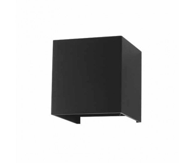 Lampada LED da Muro Quadrata Doppio LED COB 11W Colore Nero Satinato Fascio Luminoso Regolabile 4000K IP65 SKU 218530