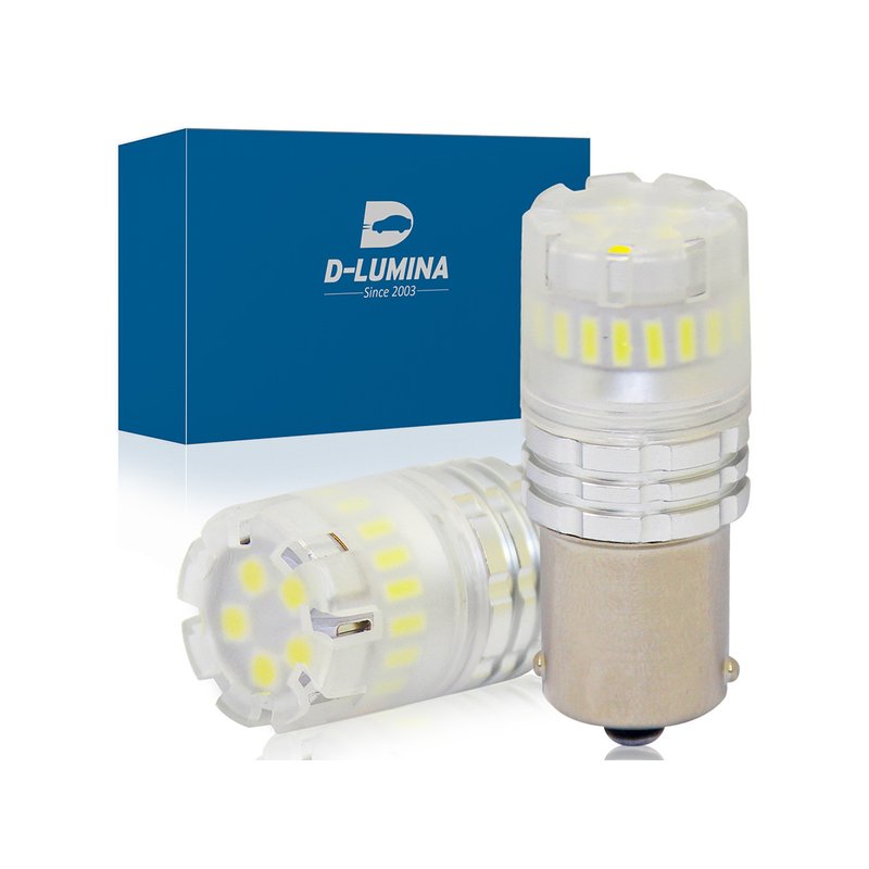 Lampada Led 1156 BA15S P21W Canbus Bianco 12V No Polarita IP67 Illuminazione 360 Gradi