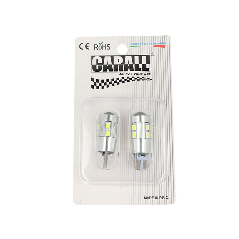 Lampada Led Canbus Pro T10 W5W W16W T15 12V 10 Smd 5630 No Errore No Polarita Luci Posizione Bianco