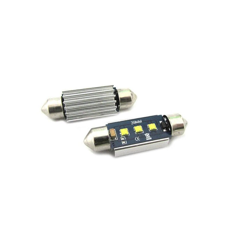Lampada Led Siluro Canbus Pro 39mm 3 Smd Cree 3W No Errore 12V No Polarita Super Luminoso
