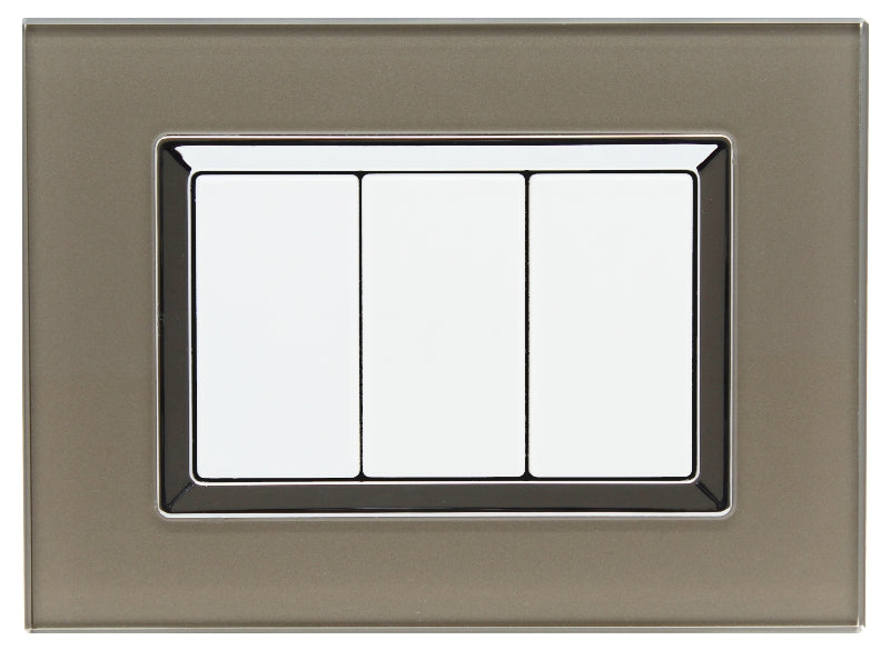 Placca Elegance 503 3M Moduli Bronzo Compatibile Bticino Matix