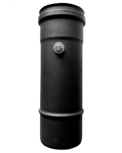 Tubo nero stufa pellet smaltato 0,5 mt DN 80 con prelievo fumi canna fumaria 600 CE Made in Italy