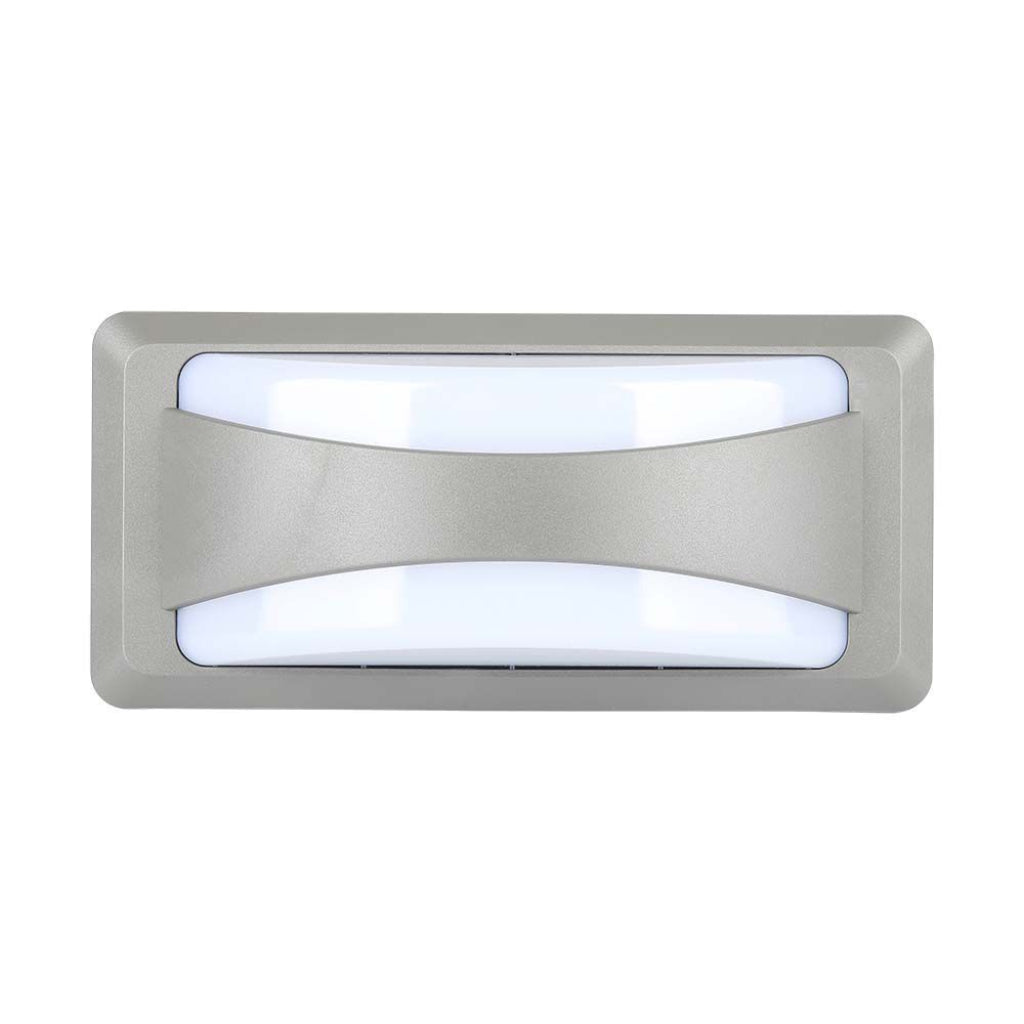 V-TAC Lampada LED da Muro Rettangolare 12W Colore Grigio 6500K IP65 SKU 218247