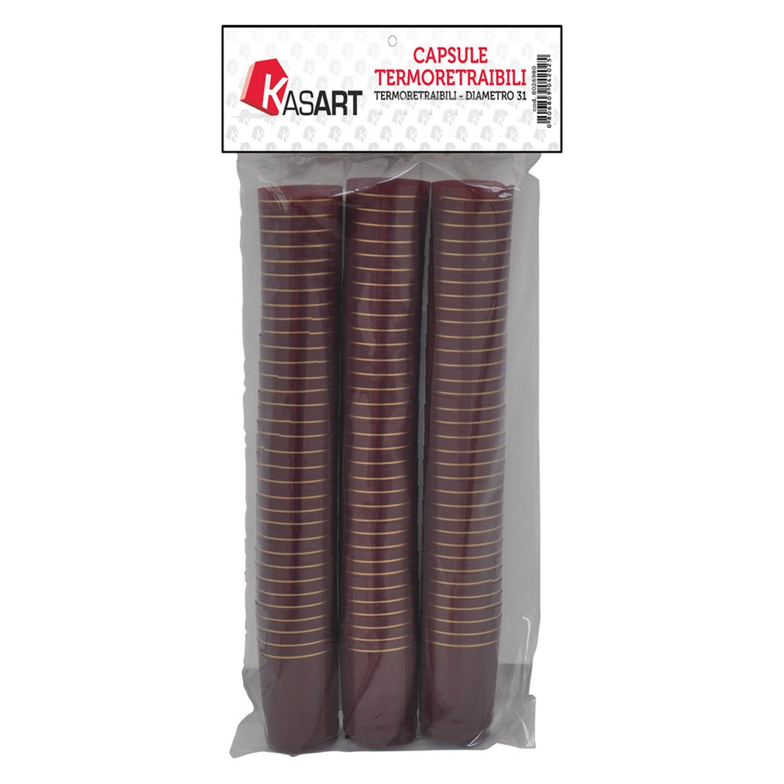 cf capsule termoretraibili per bottiglie spumante bordeaux - ø33 x h 55 mm cod:ferx.8026994nlm