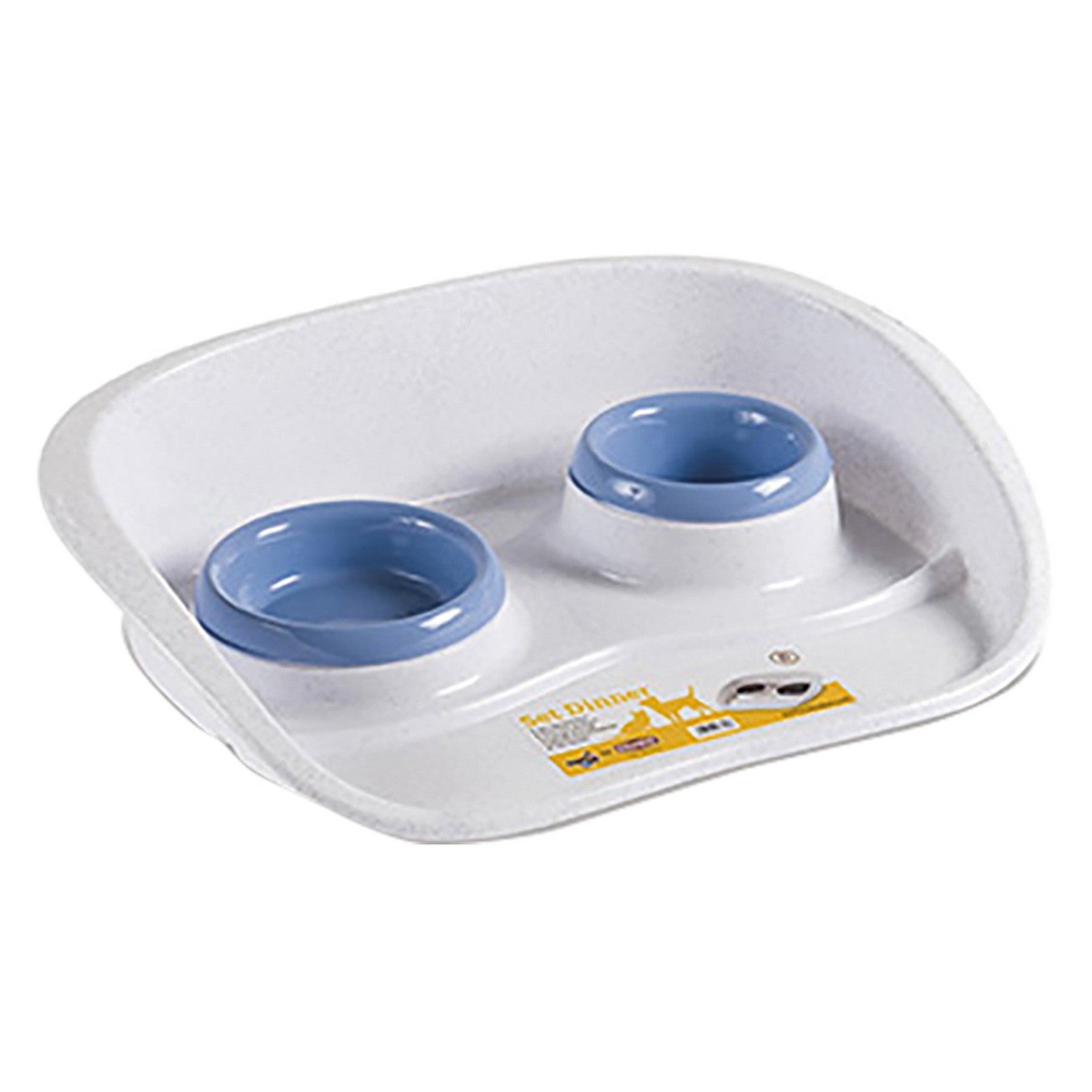 ciotola 'set dinner' ciotola cipria/blu acciaio cod:ferx.6060662nlm