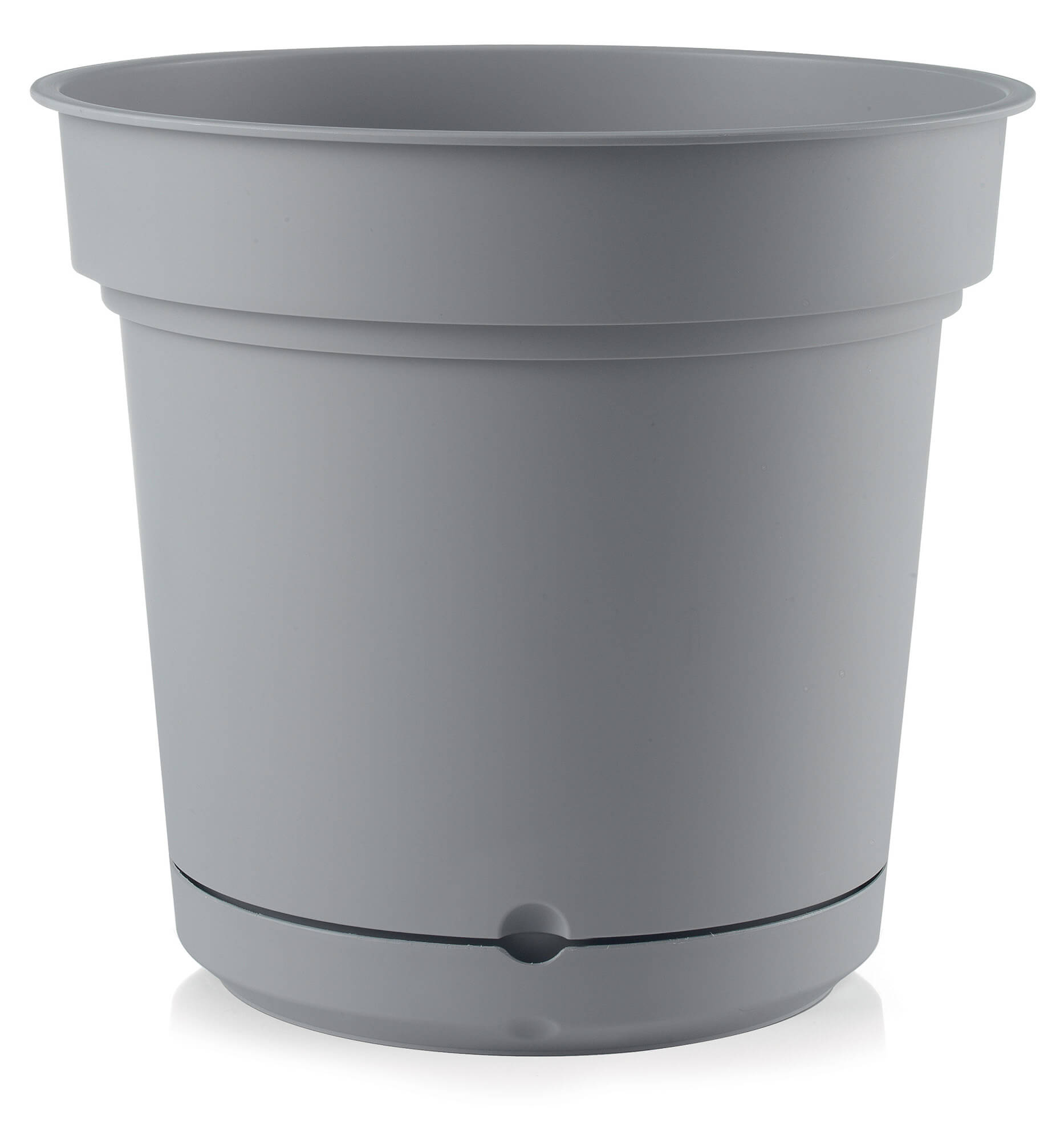 Vaso Ø78x61 cm in Polipropilene con Riserva d'Acqua e Sottovaso Tulli Hydral Elements 78 Grigio