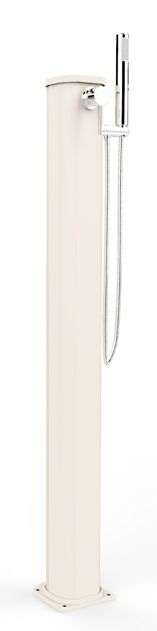 Doccia Solare da Esterno Giardino 20L Miscelatore e Doccetta Mobile Arkema Jolly Go Bianco Crema