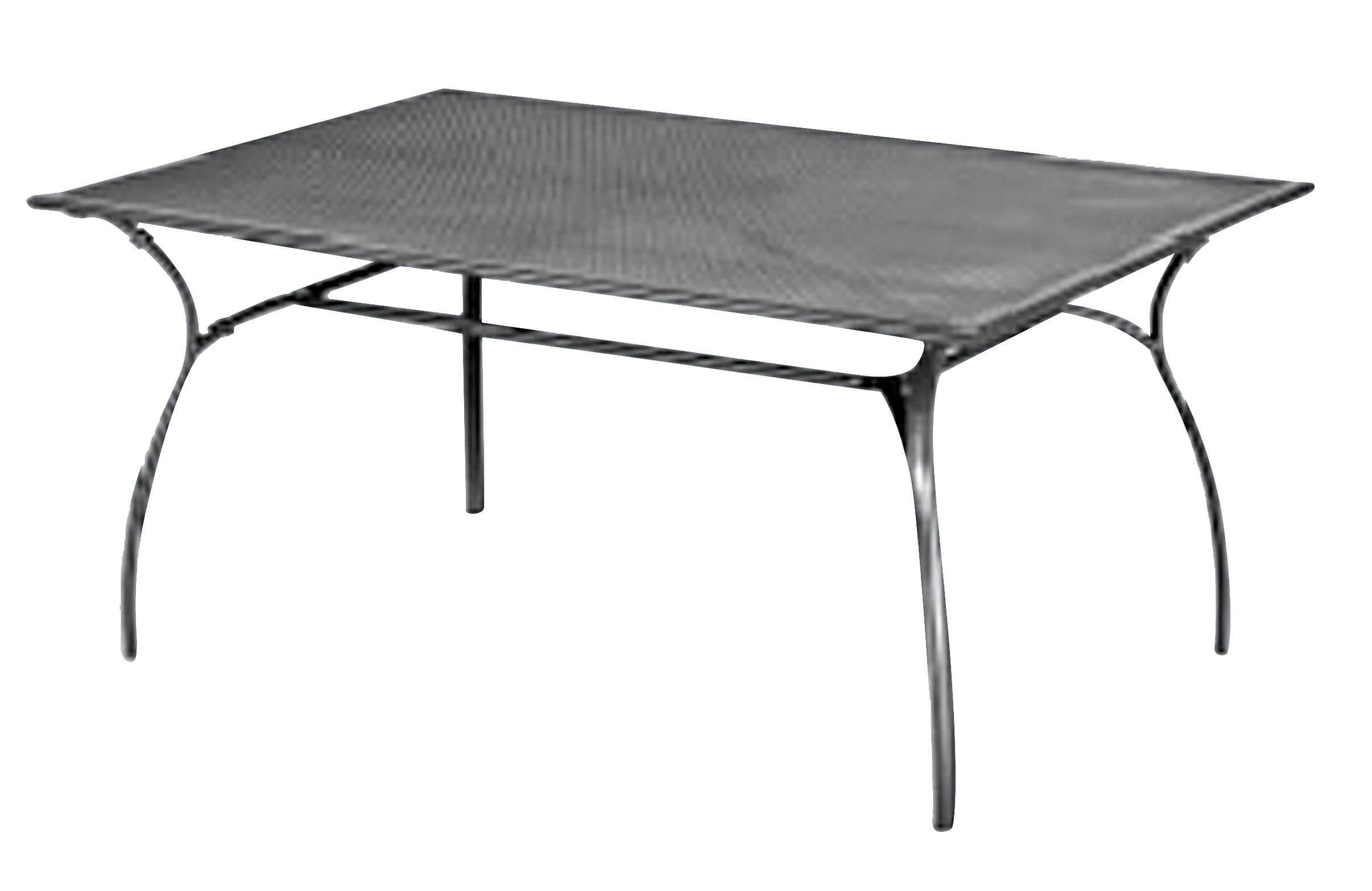 Tavolo Rettangolare da Giardino 160x100 cm in Ferro Vorghini Ameno Antracite