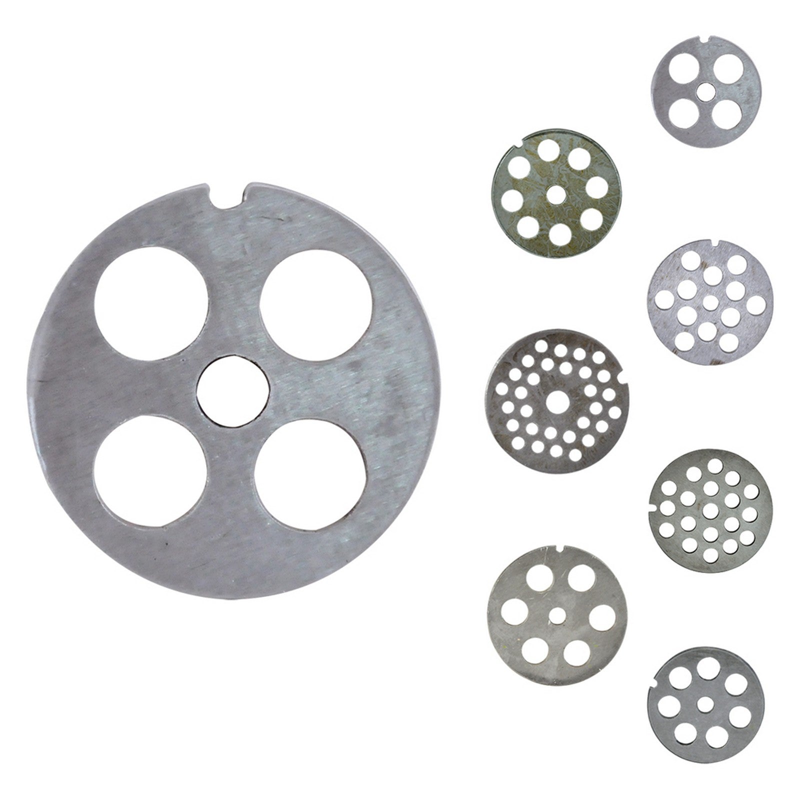 piastra per tritacarne manuale n.10 f. 14 (7 fori) cod:ferx.801368nlm